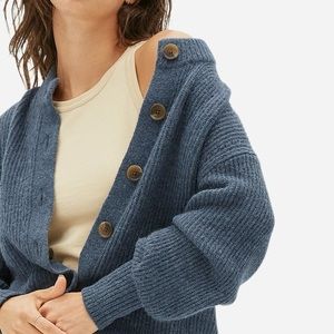 Everlane Cropped Alpaca Cardigan